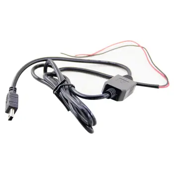 Оптовая 1 м Прямая или угловая головка (слева) Micro USB DC to DC Автомобильный автомобильный инвертор питания Адаптер Кабель преобразователя ~
