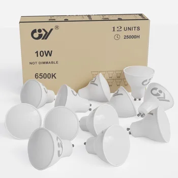 GY GU10 Светодиодная лампа 10 Вт 1100 люмен, 100 Вт Замена галогена, широкий луч 120 ° Светодиодные лампы GU10 без регулировки яркости