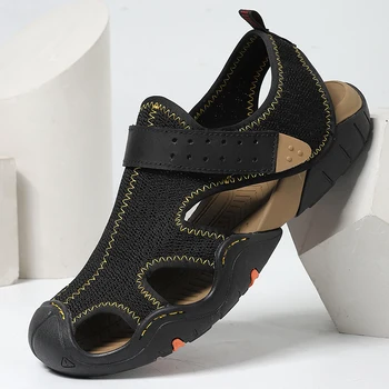 Мода Лето Мужчины Причинно-следственная обувь Пляжные сандалии На открытом воздухе Сетчатые дышащие удобные мужские кроссовки