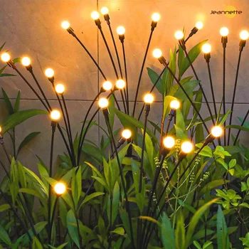 Наружные светодиодные солнечные фонари Водонепроницаемый Starburst 2 Mode Солнечные светлячки Лампа для газона Садовая лампа для дорожки Ландшафт Декоративный