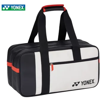 YONEX Высококачественная и прочная спортивная сумка для ракетки для бадминтона PU Ракетка Спортивная теннисная сумка большой емкости из 2 частей Унисекс