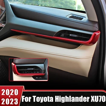 ABS Наклейки на вентиляционные отверстия салона кондиционера для Toyota Highlander XU70 Kluger 2020 2021 2022 2023 Автомобильные аксессуары