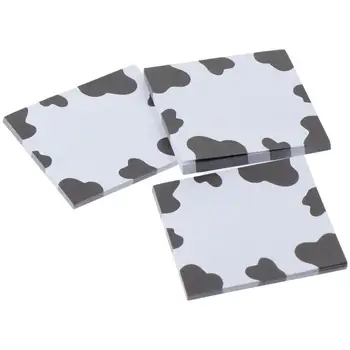 6 упаковок Корова Печать Заметки Напоминания Черно-белые 50 листов / блокнотов для заметок 8 * 8 см Самоклеящаяся бумага Офис