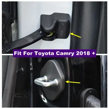  Внутренний дверной замок автомобиля + Stop Rust Водонепроницаемая защитная крышка Fit Fit Для Toyota Camry 2018 - 2023 Пластиковые аксессуары Автомобильный стайлинг