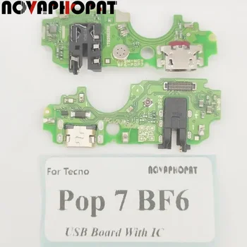 Novaphopat Для Tecno Pop 7 BF6 USB Док-станция Порт Разъем Наушники Аудио Разъем Микрофон Зарядная плата MIC с IC