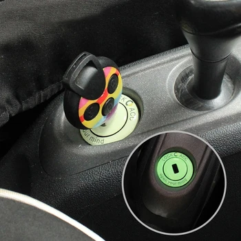  Автомобильный ключ Пусковое кольцо Украшение замочной скважины 3D Интерьерная наклейка для Mercedes Smart 451 для двух аксессуаров для модификации стиля автомобиля