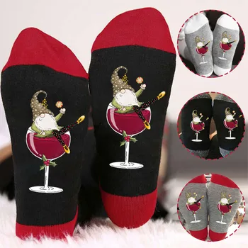 Средние носки Носки Чулочно-носочные изделия Смешные носки Принт Унисекс Мода Дышащие Повседневные Рождественские носки Носки Женские Calcetines Mujer