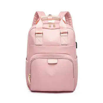 женский рюкзак USB большой емкости модный водонепроницаемый 15,6-дюймовый рюкзак для ноутбука