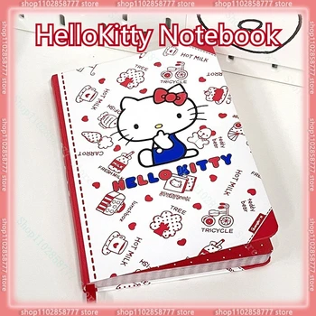 Hello Kitty Notebook Студент Kawaii Color Page Жесткий чехол Блокнот Сердце девочки Супер Милая Кошечка Дневник Студента Принадлежности