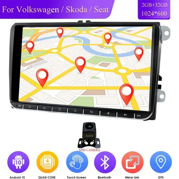2+32 9-дюймовый Android Автоплеер NODVD Стерео Радио для VW GOLF 5 Golf 6 Polo Passat CC Jetta Tiguan Touran GPS-навигация