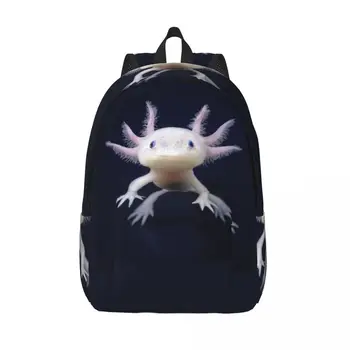 Рюкзак для ноутбука Уникальная школьная сумка аксолотлей Прочный студенческий рюкзак Дорожная сумка для мальчиков и девочек