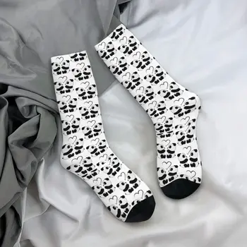 Симпатичные носки панды Зимняя любовь Чулки Новинка Пара Удобные носки Графический скейтборд Противоскользящие носки