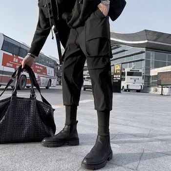 Новый осенний модный бренд корейского издания Сращенная рабочая одежда с леггинсами, универсальными и красивыми повседневными брюками