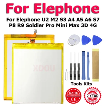 Elephone S7 Elephone U2 Elephone A5 Elephone P8 Max Аккумулятор для Elephone U2 M2 S3 A4 A5 A6 S7 P8 R9 Солдат Pro Mini Max 3D 4G