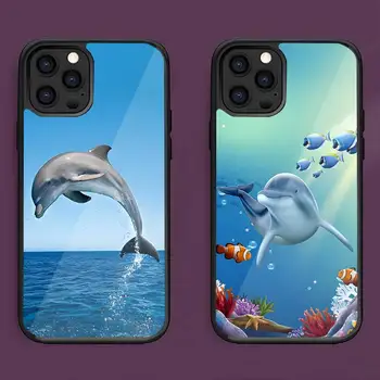 чехол для телефона Ocean Dolphin для Iphone 14 Pro Max 12 11 13 Mini 7 8 6 Plus Se Xr X Xs 2020 Fundas Shell PC + TPU Чехол