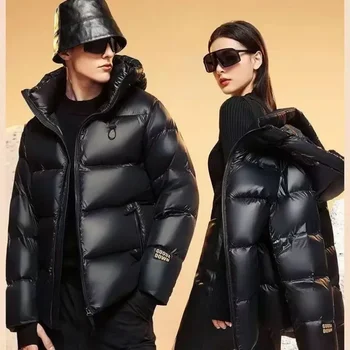 2023 Новая зимняя куртка с хлопковой подкладкой для пары с толстым холодным свободным пальто Женская простая и универсальная короткая женская одежда