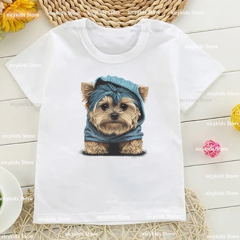 модная новая футболка для девочек забавная собака животный принт малыш детская футболка летняя мода для мальчиков и девочек одежда милые детские футболки топы