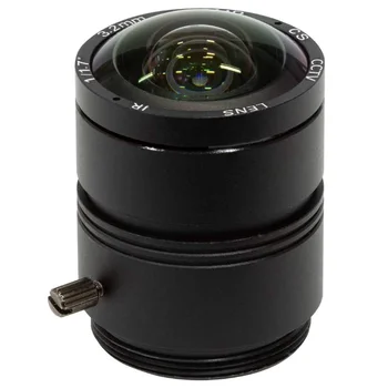  120-градусный сверхширокоугольный объектив CS для камеры Raspberry Pi HQ, фокусное расстояние 3,2 мм с ручной фокусировкой