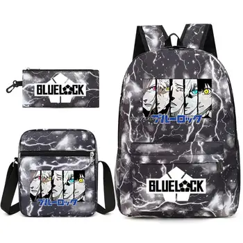 BLUE LOCK Школьные сумки Детские рюкзаки для подростков Девочки Легкая сумка BookBag Детская ортопедическая сумка Школьная сумка