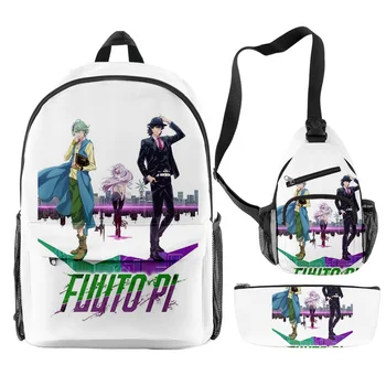 Classic FUUTO PI-Fuuto Tantei Аниме 3D-печать 3 шт./комплект Школьные сумки для учеников Модный рюкзак для ноутбука для путешествий Сумка Сумка Пенал