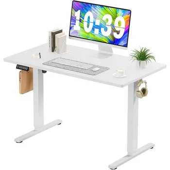 Мобильный растущий компьютерный стол для домашнего офиса с 2 крючками и отверстием для проволоки для рабочего рабочего стола Таблица Игровые столы Mesa Gamer