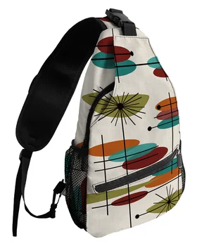 Средневековые геометрические абстрактные сумки из мешковины из лотоса для женщин и мужчин водонепроницаемые сумки-мессенджеры спортивные сумки через плечо