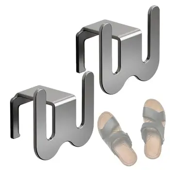 2 шт. Настенные стойки для обуви Многоцелевые компактные вешалки для обуви Креативный органайзер для домашних тапочек для ванной комнаты Гостиная