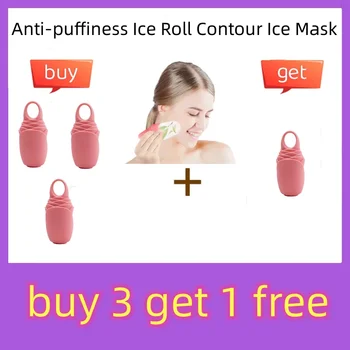 2023 Новая ледяная маска против отечности Ice Roll Contour Ice Mask Apply Face Eye Bags Ice Grid Snow Strip Style Silicone Apply Ice Mask