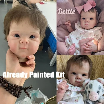 18 дюймов Уже окрашенные части куклы Reborn Bettie Cute Baby 3D Картина с видимыми венами Тканевое тело в комплекте