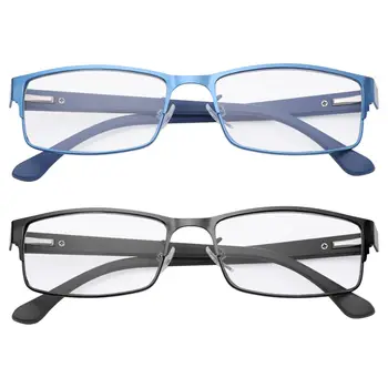 Металл Титановый сплав Сверхлегкая смола Гибкие портативные очки для чтения для бизнеса по уходу за зрением Очки для чтения +1,00 ~ +4,0 диоптрии