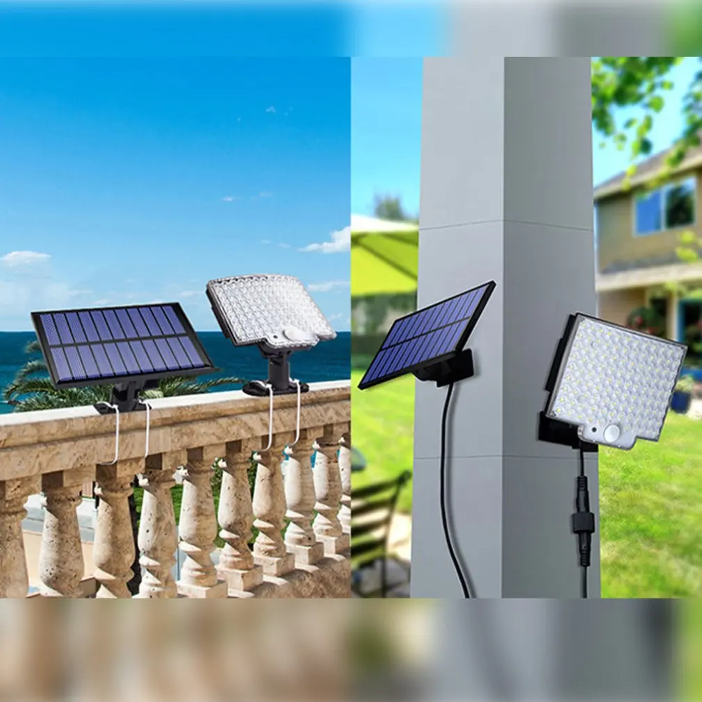 106LED Солнечный свет Интеллектуальный датчик движения IP65 Водонепроницаемый для летних ночей Солнечная энергия Наружное освещение Без счета за электричество
