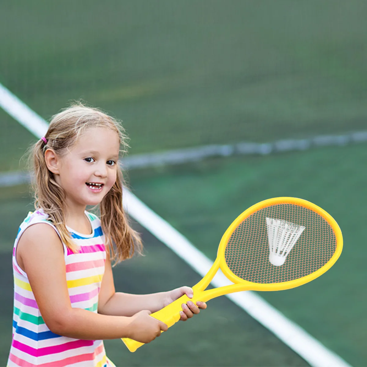 1 Набор Детский спортивный бадминтон Набор Теннисная ракетка и мячи Открытый спортивный игровой набор для детей Дети ясельного возраста ( 2шт
