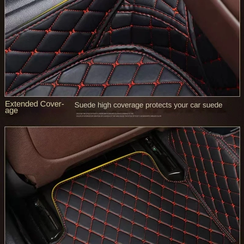 Индивидуальные автомобильные коврики для Audi Q7 7 мест 2006-2015 года Интерьер АвтомобильАксессуары Ковер Искусственная кожа