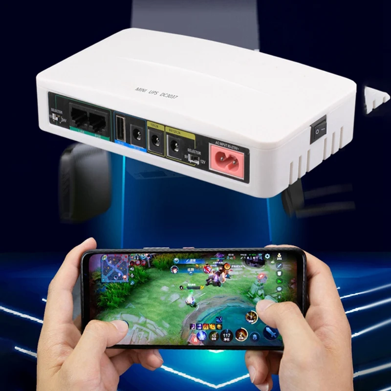 5 В 9 В 12 В 24 В Источник бесперебойного питания ИБП POE 11000 мАч Резервная батарея для Wi-Fi роутера CCTV (вилка ЕС)