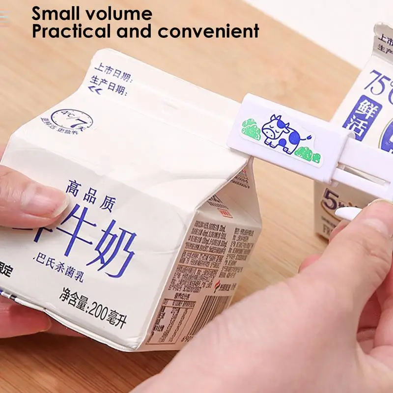 2 шт. Зажимы для запечатывания коробок молока в японском стиле Коробка для напитков Сумка для закусок Запечатанный зажим Зажим для уплотнения бытовых продуктов Кухонные гаджеты