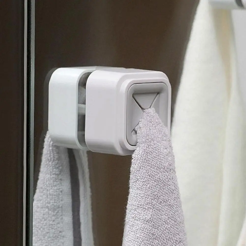 Самоклеящийся держатель для полотенец Настенный крючок для полотенец в ванной комнате Стойка для хранения Водонепроницаемый кухонный тряпичный органайзер для кухонной тряпки