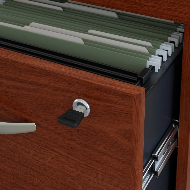 C Шкаф на колесиках с 2 ящиками из красного дерева - сборное мобильное хранилище документов для дома или профессионального офиса