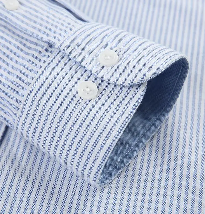 Мужские социальные формальные рубашки 100 хлопок с длинным рукавом Оксфорд Текстиль Повседневные рубашки Рубашка с одним карманом и длинным рукавом Мужчины Хлопок