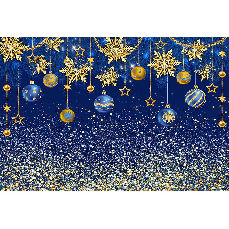 Синий Рождественский фон Счастливого Рождества Канун Нового года Фон Зимний день рождения Детский душ Декор Принадлежности для фотографии Баннер