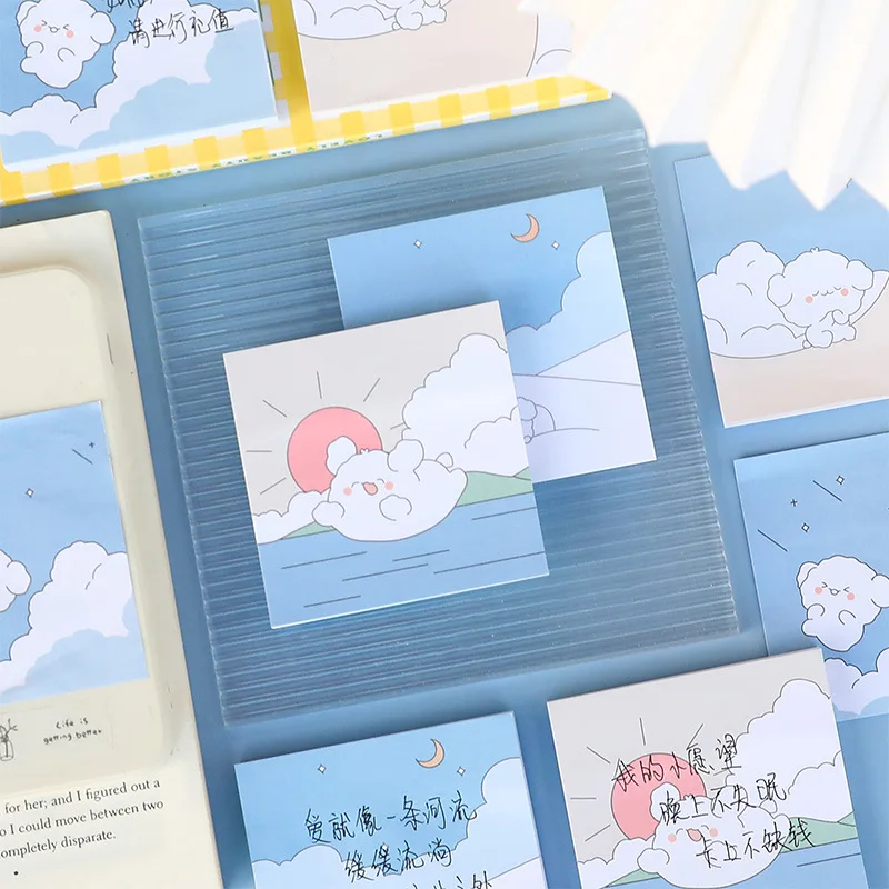 Kawaii Sticky Notes Note Pad для студентов в стиле с милыми мультяшными персонажами, идеально подходит для сообщений и заметок Блокнот для заметок