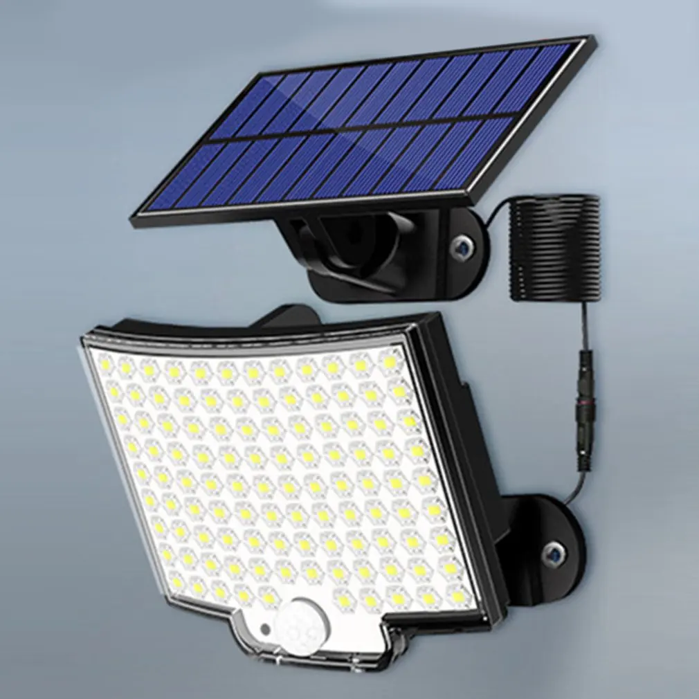 106LED Солнечный свет Интеллектуальный датчик движения IP65 Водонепроницаемый для летних ночей Солнечная энергия Наружное освещение Без счета за электричество