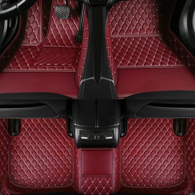 Индивидуальные автомобильные коврики для Audi Q7 7 мест 2006-2015 года Интерьер АвтомобильАксессуары Ковер Искусственная кожа