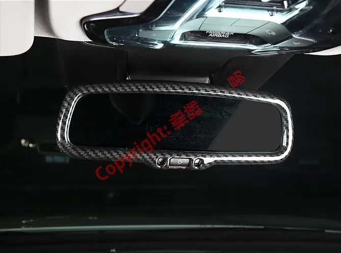 Накладка на крышку внутреннего зеркала в стиле углеродного волокна для Alfa Romeo Stelvio 2017 2018 2019 Наклейки на автомобильные аксессуары